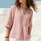 Casual damesblouse met V-hals en knopen