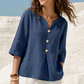 Casual damesblouse met V-hals en knopen