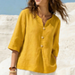 Casual damesblouse met V-hals en knopen