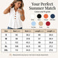 Zomerse mouwloze blouse met knopen voor dames