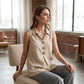 Zomerse mouwloze blouse met knopen voor dames