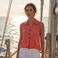 Zomerse mouwloze blouse met knopen voor dames