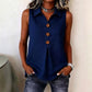 Zomerse mouwloze blouse met knopen voor dames