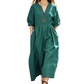 Casual maxi-jurk met V-hals en zakken voor dames