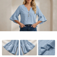 👔 Veelzijdige blouse met korte mouwen en V-hals — Lichtgewicht en ademend