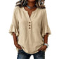 👔 Veelzijdige blouse met korte mouwen en V-hals — Lichtgewicht en ademend