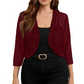 Damesvest met glanzend mesh en open voorkant