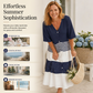 Zomerse maxi-jurk met V-hals en knoopsluiting voor dames