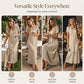 🔥 50% KORTING! 👗 Maxi-jurk van linnenmix – Ademend, kreukvrij en elegant voor warme dagen ✨