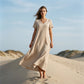 🔥 50% KORTING! 👗 Maxi-jurk van linnenmix – Ademend, kreukvrij en elegant voor warme dagen ✨