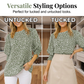 Casual damesblouse met stippen en 3/4-mouwen