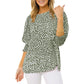 Casual damesblouse met stippen en 3/4-mouwen