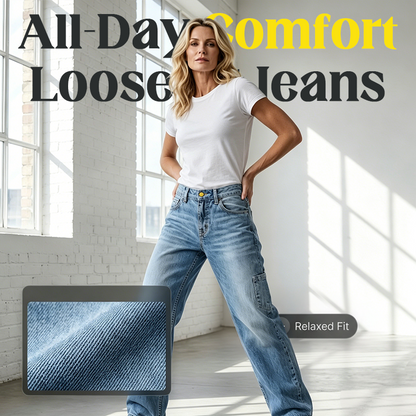 👖 NU 50% KORTING! ✨ Premium Losse Pasvorm Rechte Pijp Jeans – Hoogwaardige Denim & Ontspannen Comfort – Perfect voor Dagelijks Dragen 🌿💙