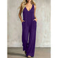 Zomerse jumpsuit met V-hals voor dames, voor een nonchalante look