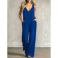 Zomerse jumpsuit met V-hals voor dames, voor een nonchalante look