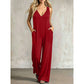 Zomerse jumpsuit met V-hals voor dames, voor een nonchalante look