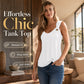 Zomerse effen mouwloze vesttop met losse pasvorm voor dames