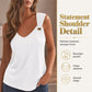 Zomerse effen mouwloze vesttop met losse pasvorm voor dames