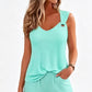Zomerse effen mouwloze vesttop met losse pasvorm voor dames