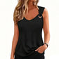 Zomerse effen mouwloze vesttop met losse pasvorm voor dames