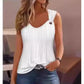 Zomerse effen mouwloze vesttop met losse pasvorm voor dames