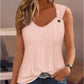 Zomerse effen mouwloze vesttop met losse pasvorm voor dames
