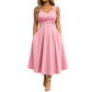 Elegante damesjurk met V-hals en zakken