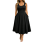 Elegante damesjurk met V-hals en zakken