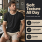 Heren-T-shirt met ronde hals en contrasterende rand