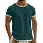 Heren-T-shirt met ronde hals en contrasterende rand