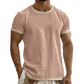 Heren-T-shirt met ronde hals en contrasterende rand