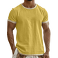 Heren-T-shirt met ronde hals en contrasterende rand