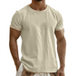 Heren-T-shirt met ronde hals en contrasterende rand