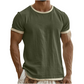 Heren-T-shirt met ronde hals en contrasterende rand
