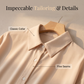 👚 TIJDELIJKE AANBIEDING: 50% KORTING! 🔥 Casual, ruimvallende abrikooskleurige damesblouse – lange mouwen, knoopsluiting en klassieke kraag – lichtgewicht en veelzijdig, geschikt voor dagelijks gebruik of op kantoor 🌸✨👔