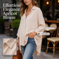 👚 TIJDELIJKE AANBIEDING: 50% KORTING! 🔥 Casual, ruimvallende abrikooskleurige damesblouse – lange mouwen, knoopsluiting en klassieke kraag – lichtgewicht en veelzijdig, geschikt voor dagelijks gebruik of op kantoor 🌸✨👔