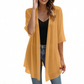 Lichtgewicht chiffonvest met open voorkant voor dames