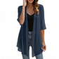 Lichtgewicht chiffonvest met open voorkant voor dames