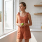 🌿 Dames Katoen-Linnen Jumpsuit Zomer 2026 Effen Kleur Met Opgenaaide Zakken, Losvallende Overalls, Grote Voorraad Voor Wish AliExpress Export