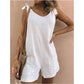 🌿 Dames Katoen-Linnen Jumpsuit Zomer 2026 Effen Kleur Met Opgenaaide Zakken, Losvallende Overalls, Grote Voorraad Voor Wish AliExpress Export