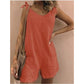 🌿 Dames Katoen-Linnen Jumpsuit Zomer 2026 Effen Kleur Met Opgenaaide Zakken, Losvallende Overalls, Grote Voorraad Voor Wish AliExpress Export