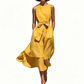 🌼 Dames Boho Maxi Jurk met Bloemenprint en Kwasten, Losse Zomer Strandjurk Mouwloos Met Diepe V-Hals