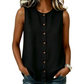 Mouwloze tanktop met knoopsluiting voor dames