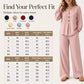 Set met een top met V-hals en lange mouwen en een broek voor dames