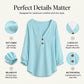 Dames-vrijetijdsblouse met V-hals en 3/4-mouwen
