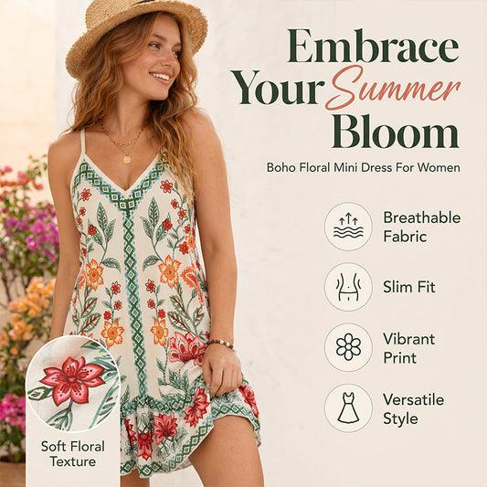Mouwloze slipdress met bloemenprint voor dames