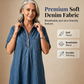 Loose-fit denim jurk voor dames