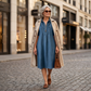 Loose-fit denim jurk voor dames