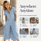 Casual jumpsuit met korte mouwen en wijde pijpen voor dames