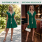 Boho-jurk met V-hals en kant voor dames